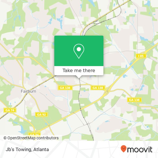 Jb's Towing map