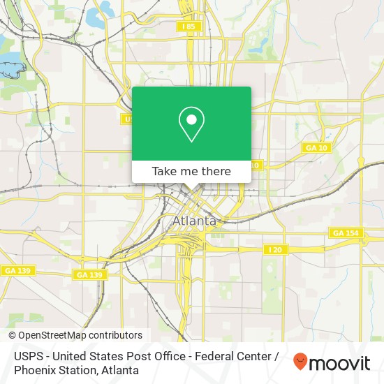 Mapa de USPS - United States Post Office - Federal Center / Phoenix Station