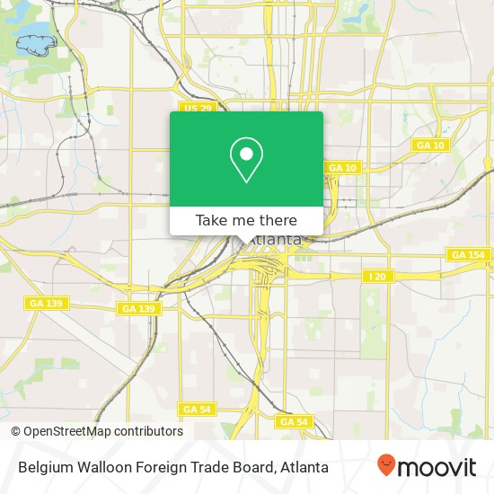Belgium Walloon Foreign Trade Board map