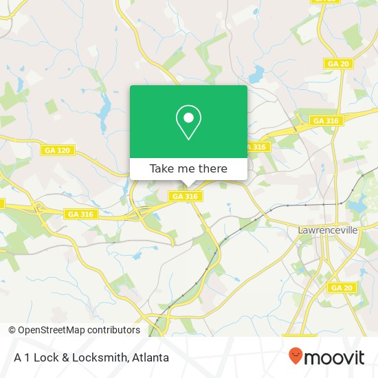 A 1 Lock & Locksmith map