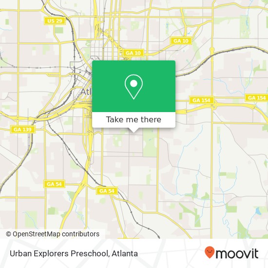 Urban Explorers Preschool map