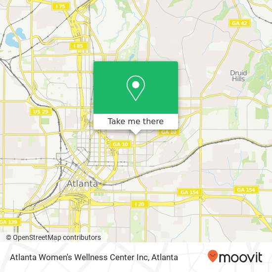 Atlanta Women's Wellness Center Inc map