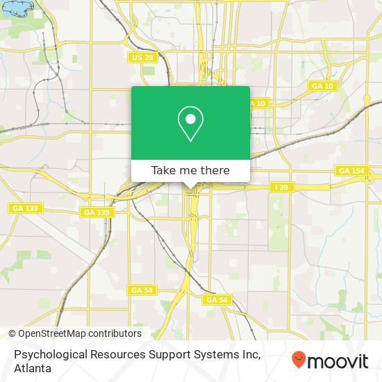 Psychological Resources Support Systems Inc map