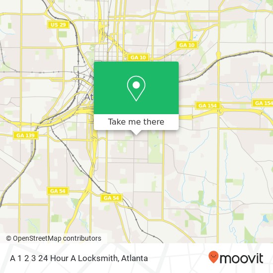 A 1 2 3 24 Hour A Locksmith map