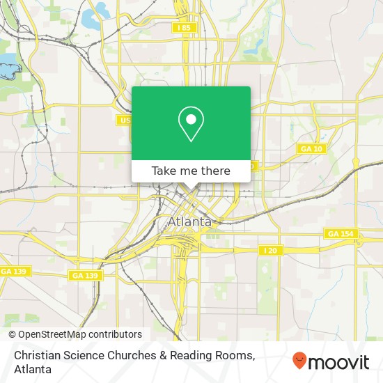 Mapa de Christian Science Churches & Reading Rooms