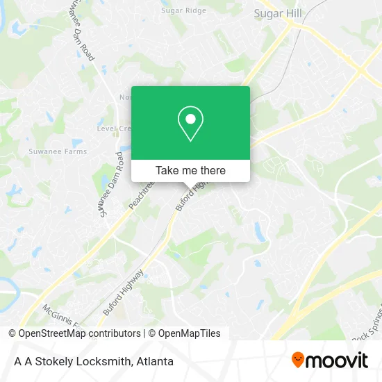 A A Stokely Locksmith map