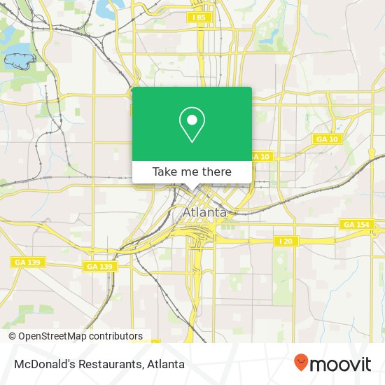 McDonald's Restaurants map