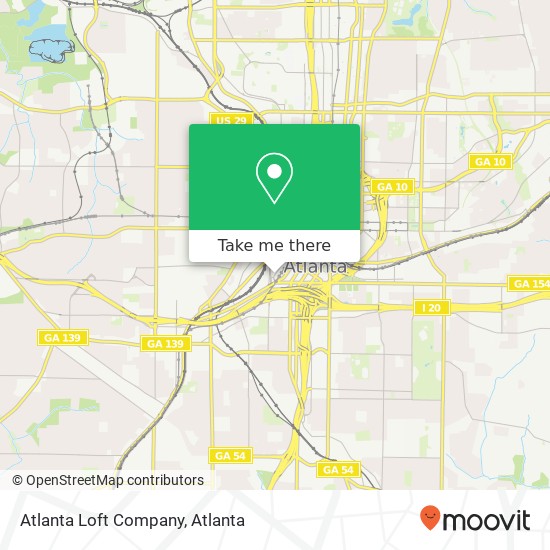 Atlanta Loft Company map