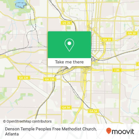 Mapa de Denson Temple Peoples Free Methodist Church