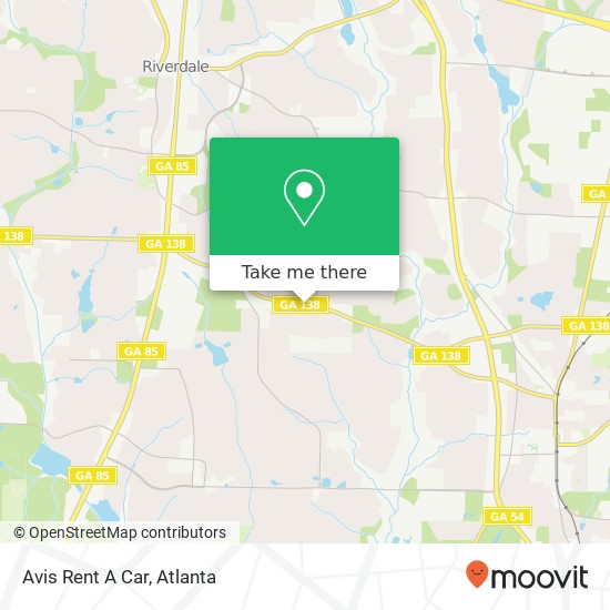 Avis Rent A Car map
