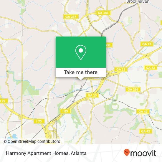 Mapa de Harmony Apartment Homes