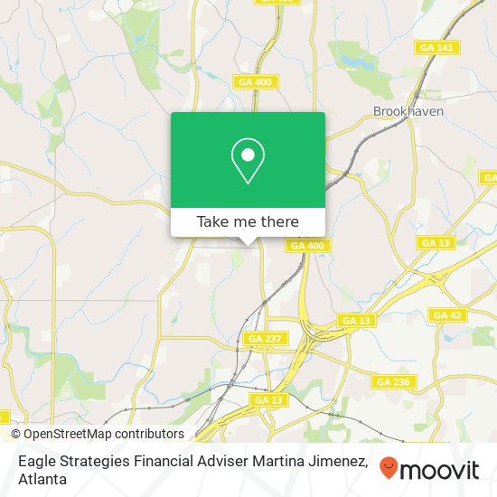 Mapa de Eagle Strategies Financial Adviser Martina Jimenez
