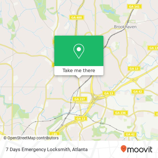 Mapa de 7 Days Emergency Locksmith