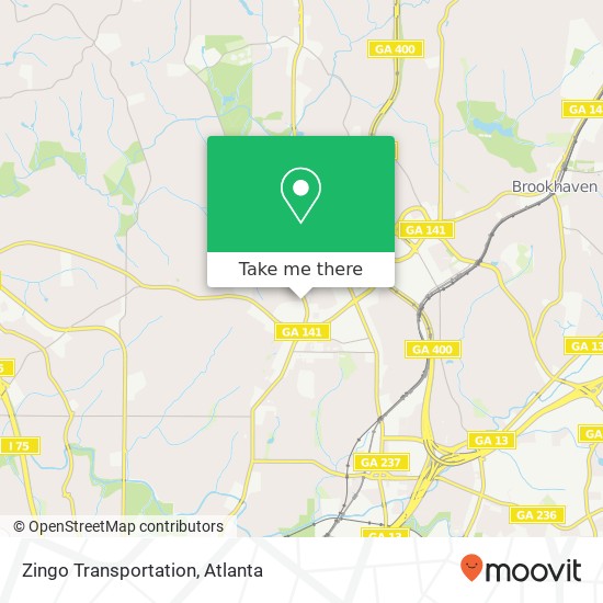 Zingo Transportation map