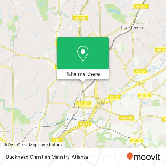 Buckhead Christian Ministry map