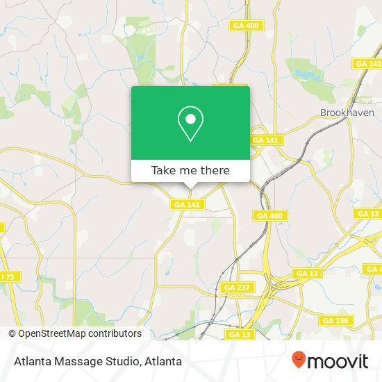 Atlanta Massage Studio map