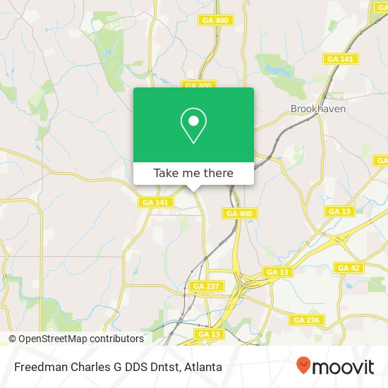 Freedman Charles G DDS Dntst map