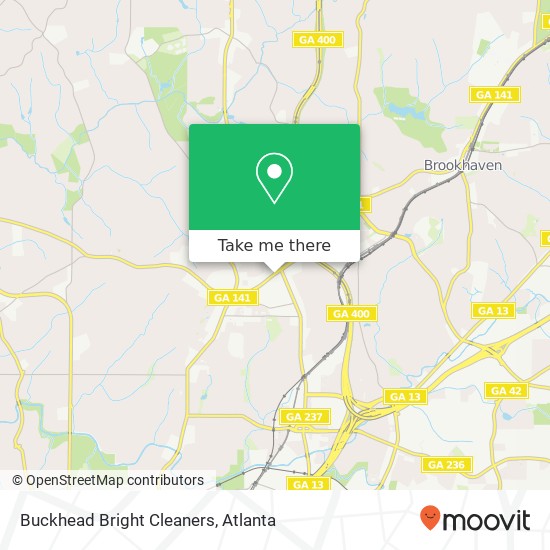 Buckhead Bright Cleaners map