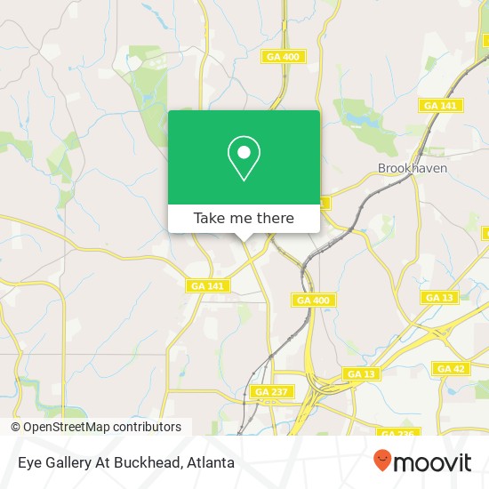 Eye Gallery At Buckhead map