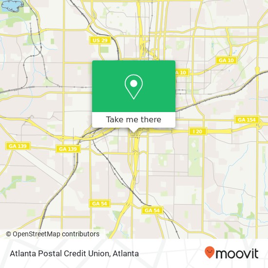 Mapa de Atlanta Postal Credit Union