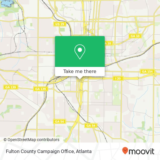 Mapa de Fulton County Campaign Office