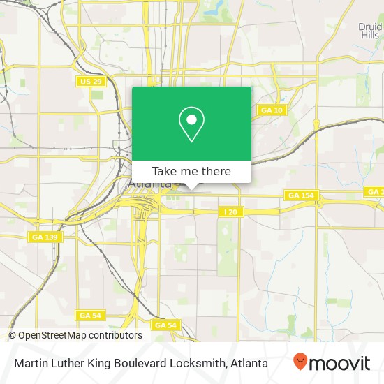 Martin Luther King Boulevard Locksmith map