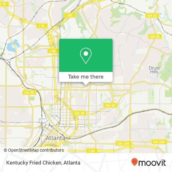 Kentucky Fried Chicken map