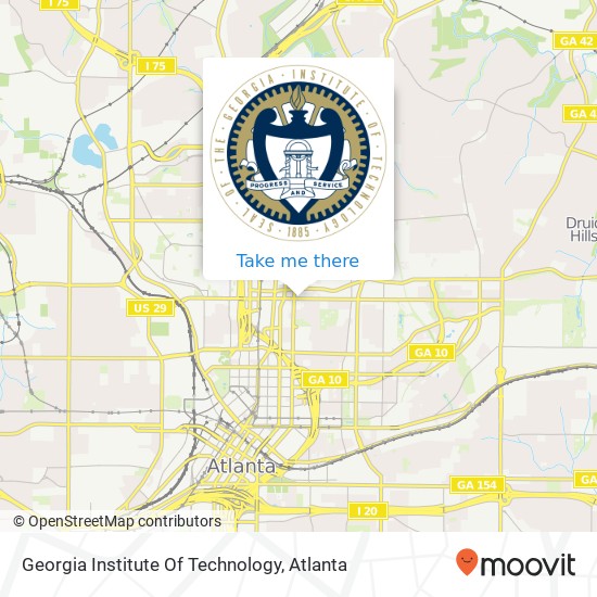 Mapa de Georgia Institute Of Technology