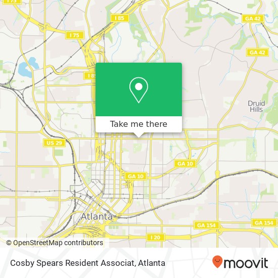 Cosby Spears Resident Associat map