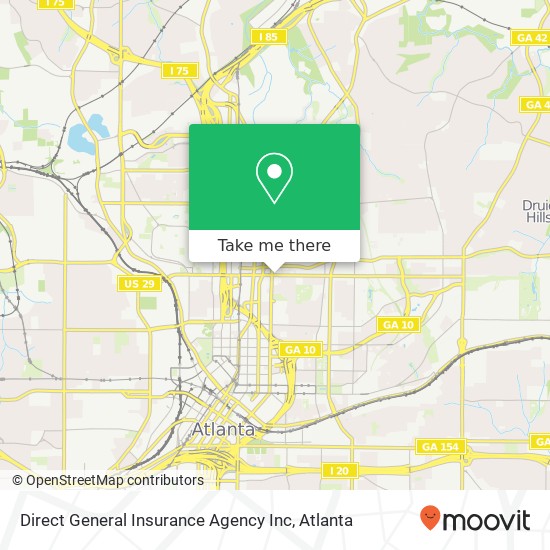 Mapa de Direct General Insurance Agency Inc