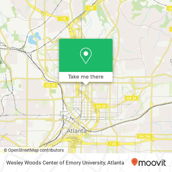 Wesley Woods Center of Emory University map