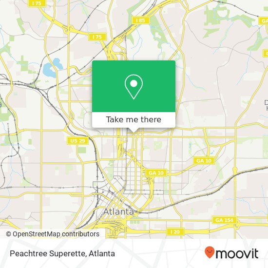 Mapa de Peachtree Superette