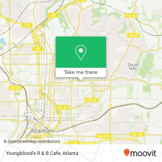 Youngblood's R & B Cafe map