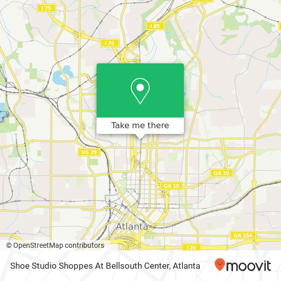 Mapa de Shoe Studio Shoppes At Bellsouth Center