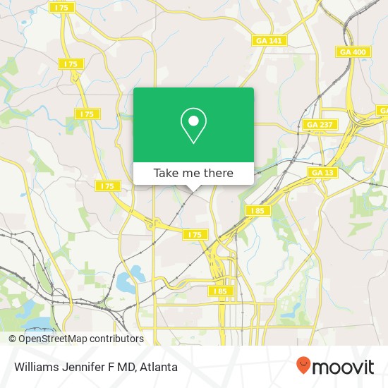 Williams Jennifer F MD map