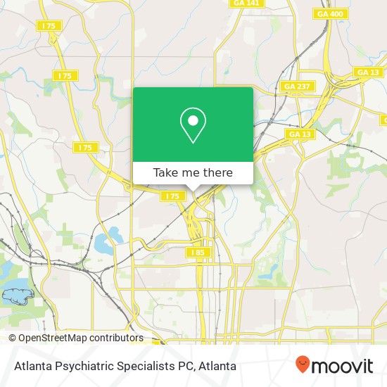 Atlanta Psychiatric Specialists PC map