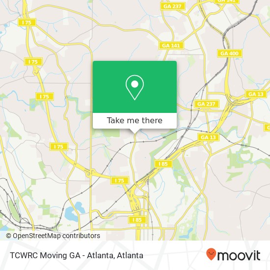TCWRC Moving GA - Atlanta map