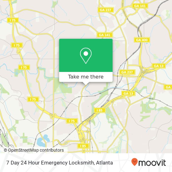 Mapa de 7 Day 24 Hour Emergency Locksmith