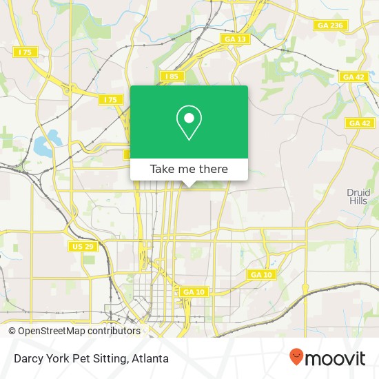 Darcy York Pet Sitting map