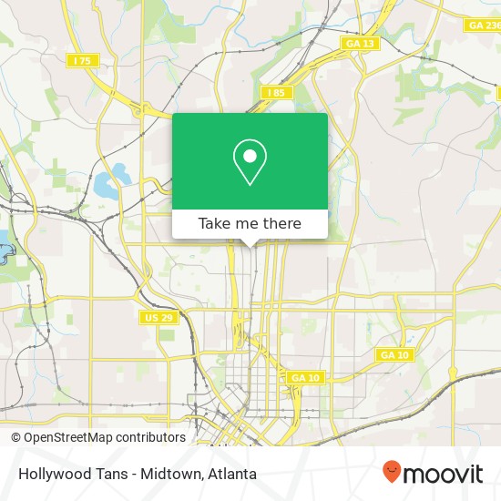 Hollywood Tans - Midtown map