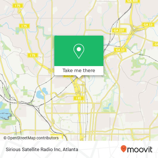 Sirious Satellite Radio Inc map