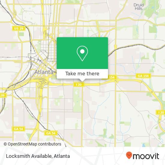 Locksmith Available map