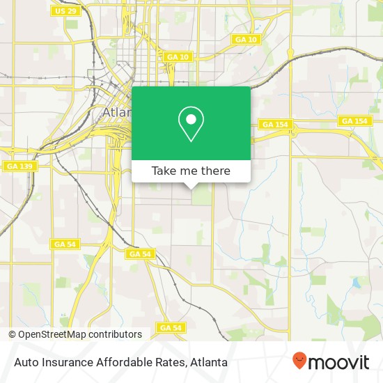 Auto Insurance Affordable Rates map