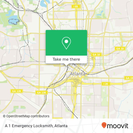 A 1 Emergency Locksmith map