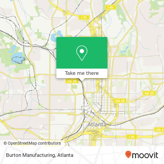 Burton Manufacturing map