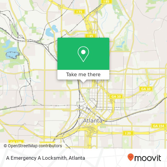 A Emergency A Locksmith map