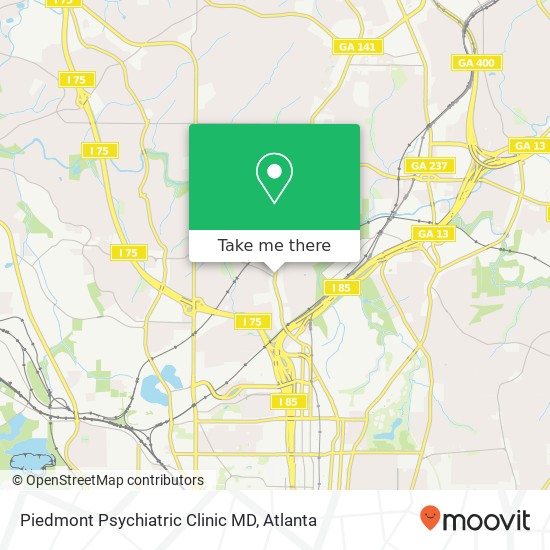 Mapa de Piedmont Psychiatric Clinic MD