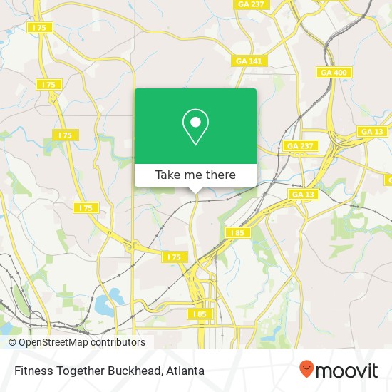 Mapa de Fitness Together Buckhead