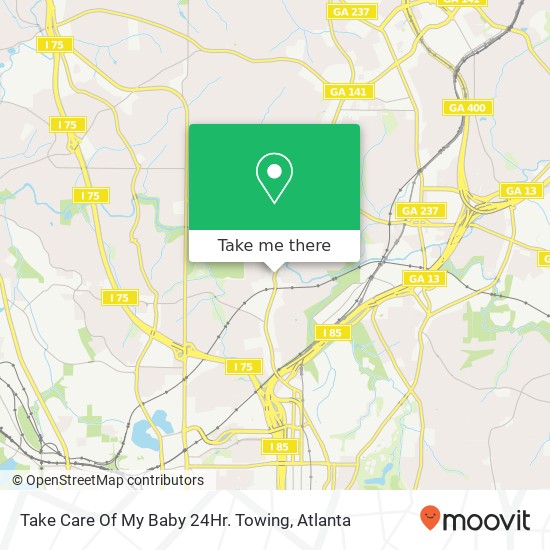Take Care Of My Baby 24Hr. Towing map