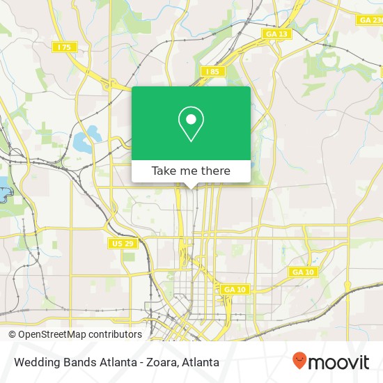 Wedding Bands Atlanta - Zoara map